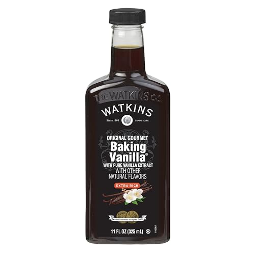 Watkins All Natural Original Gourmet Baking Vanilla, with Pure Vanilla Extract, 11 Fl Oz (Pack of 1) - Packaging May Vary