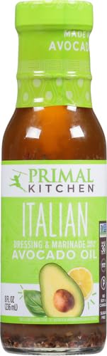 Primal Kitchen Italian Vinaigrette & Marinade Salad Dressing made with Avocado Oil, Whole30 Approved, Certified Paleo, and Keto Certified, 8 Fluid Ounces
