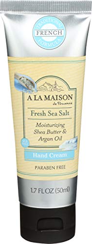A LA MAISON Moisturizing Cream, Fresh Sea Salt - Uses: Hand, Argan Oil, Pure Shea Butter, Essential Oils, Plant Based, Cruelty-Free, SLS and Paraben Free (1.7 Oz, 1 Pack)