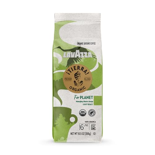 Lavazza Organic ¡Tierra! Ground Coffee Blend, Light Roast, 300 g ,Premium Arabica, Organic, UTZ & Euro Leaf Organic certified; 100% sustainably grown