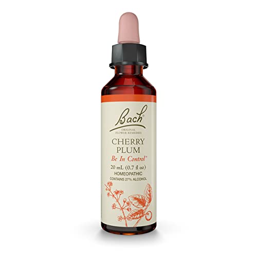Bach Original Flower Remedies, Cherry Plum - Be in Control - Natural Homeopathic Flower Essence for Emotional Balance - Vegan, Gluten Free, Sugar Free - 20mL Dropper