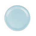 12-PACK OF Plate Plas Dessert Pastel Blue 7"d