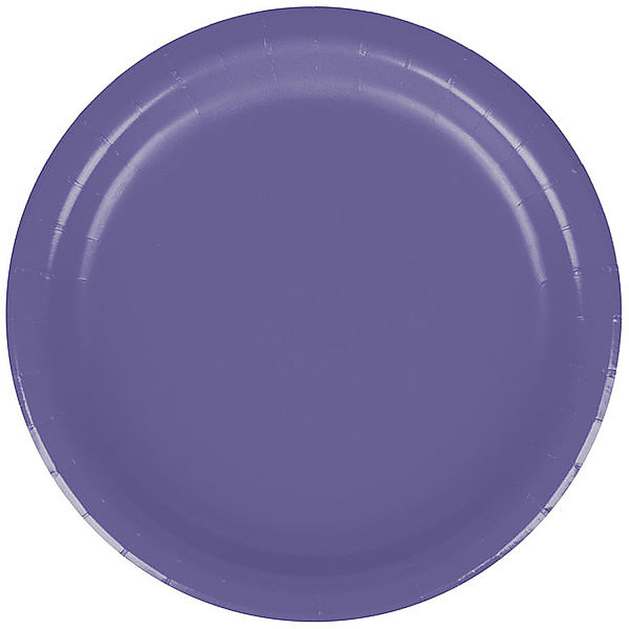 10-PACK OF Plate Papr Dessert Purple 7"