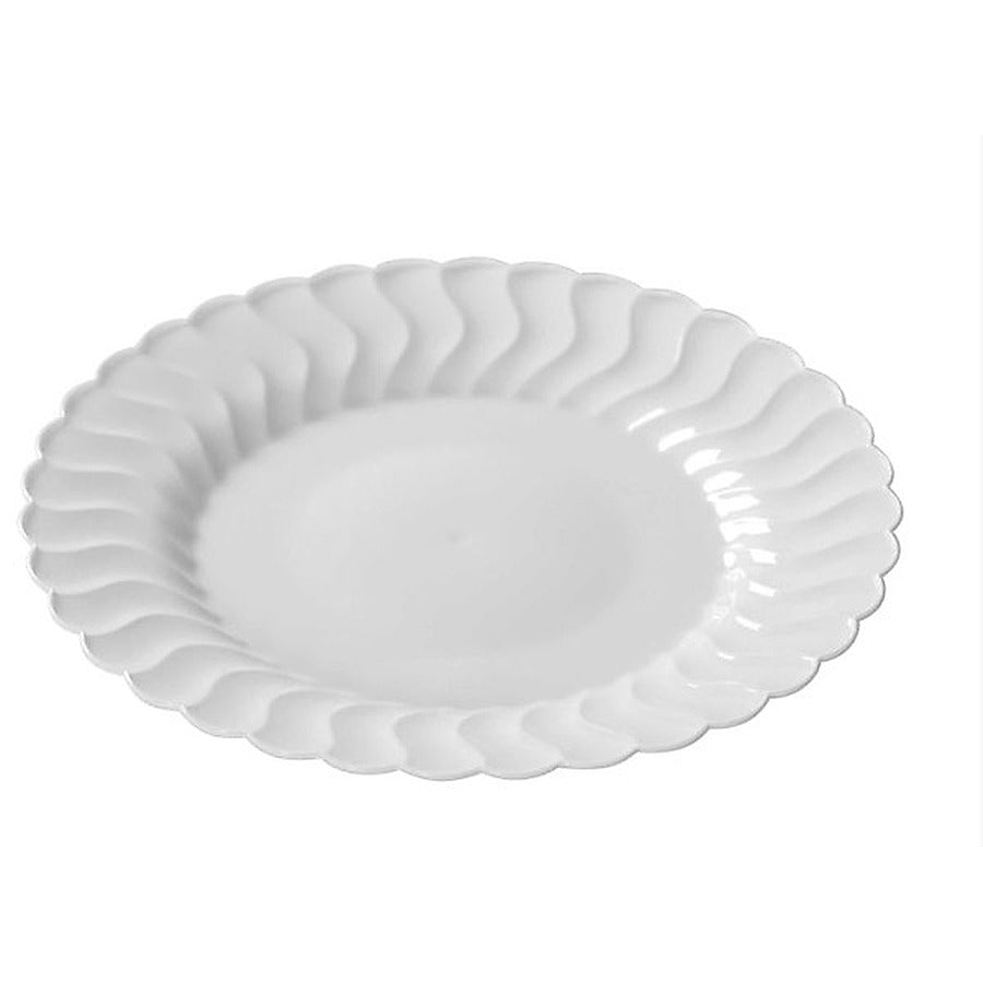 144-PACK OF PLATE PLAS DINNER WHT FLRWRE
