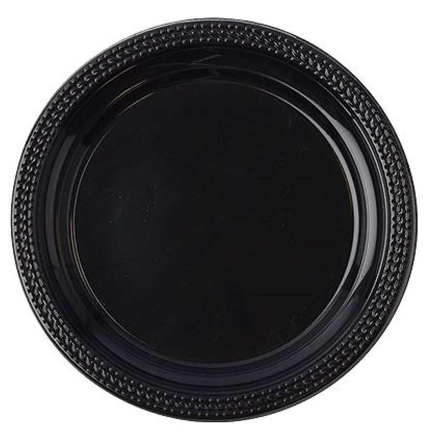 1-PACK OF PLATE PLAS BLK 9IN POLY