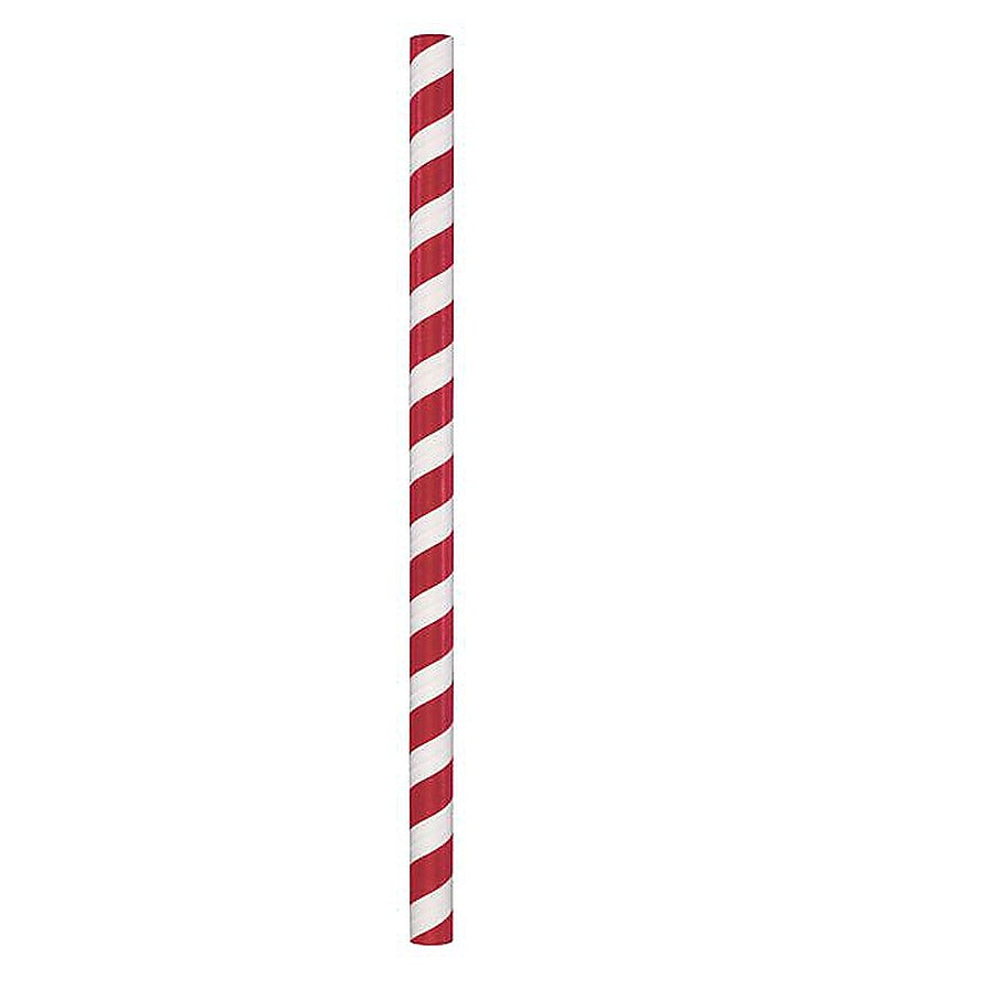 8-PACK OF STRAW PAPR RED/S COL UNWRP 8.5