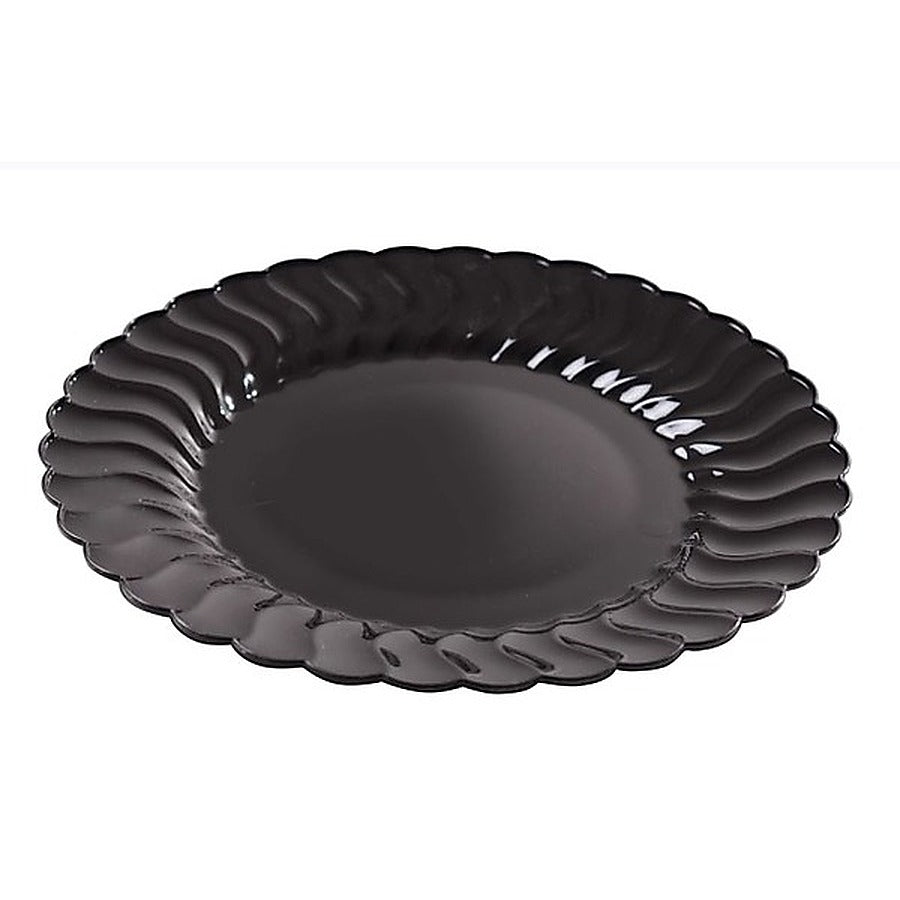 144-PACK OF PLATE PLAS DINNER BLK FLRWRE