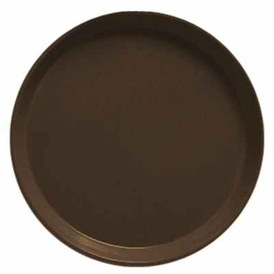 12-PACK OF TRAY ROUND FBRGLS BRAZL BRN