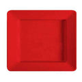 12-PACK OF Plate Plastic Rectangle Deep Red Sensation