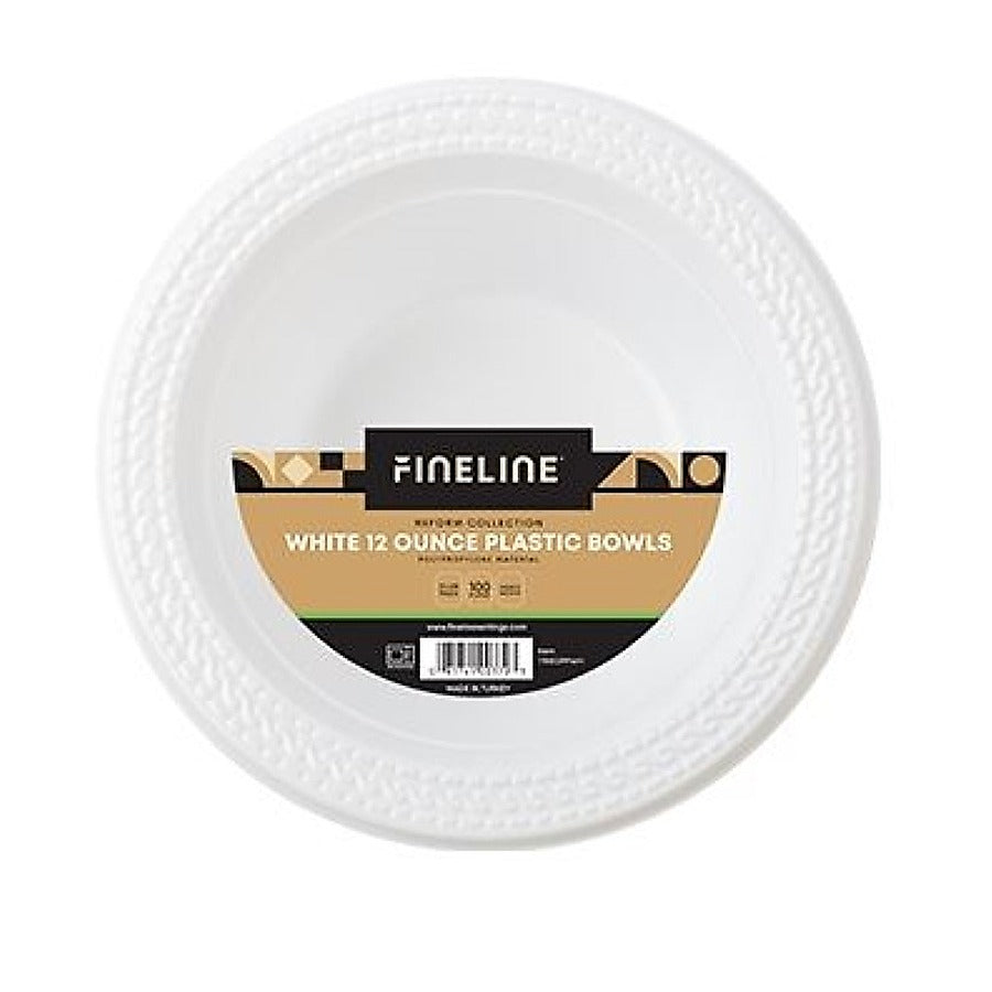 1-PACK OF BOWL PLAS WHT RND 12OZ POLY