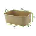 8-PACK OF CONTAINER PAPER MEAL BOX 24OZ