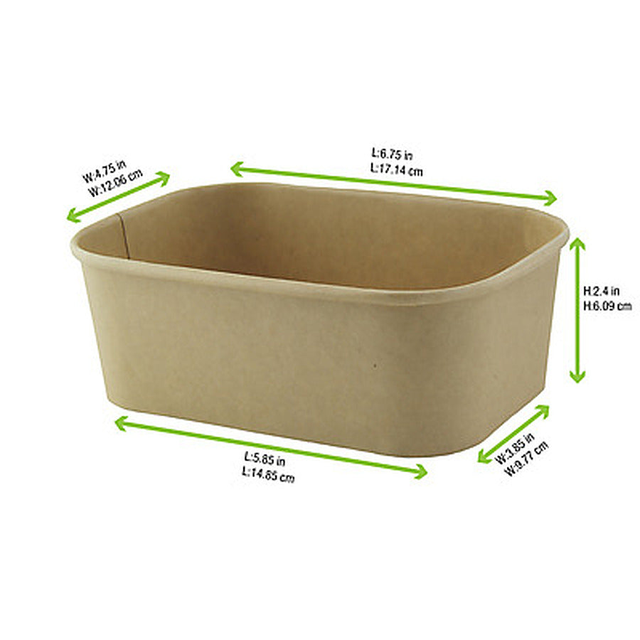 8-PACK OF CONTAINER PAPER MEAL BOX 24OZ