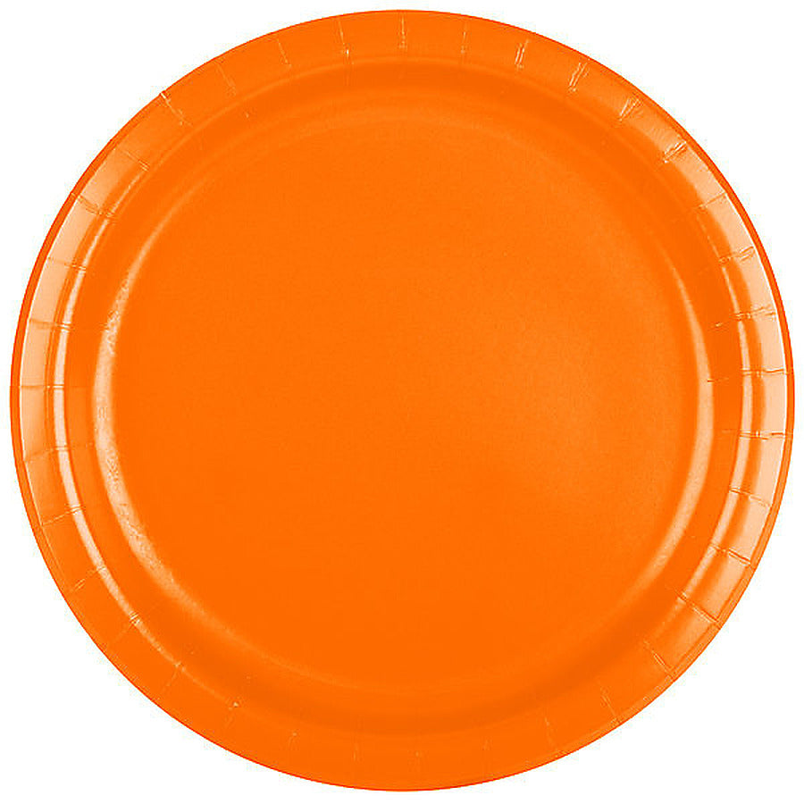 10-PACK OF Plate Papr Dinner Sun Orange 8.75"