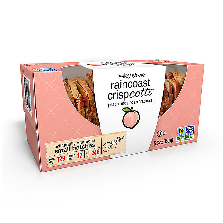 12-PACK OF CRACKER CRISP PEACH PECAN