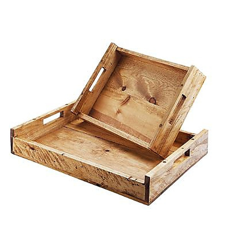 1-PACK OF TRAY DISPLAY WD MADR W/HANDLES