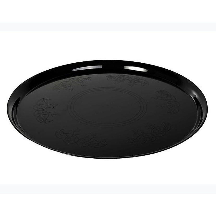25-PACK OF TRAY PLAS SUPREME RND BLK