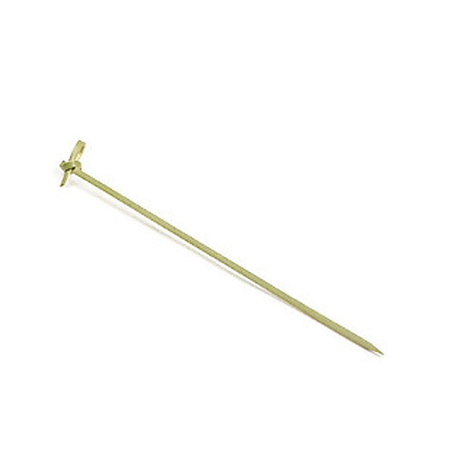12-PACK OF Pick Bamboo Knotted Disposable 7 Inch