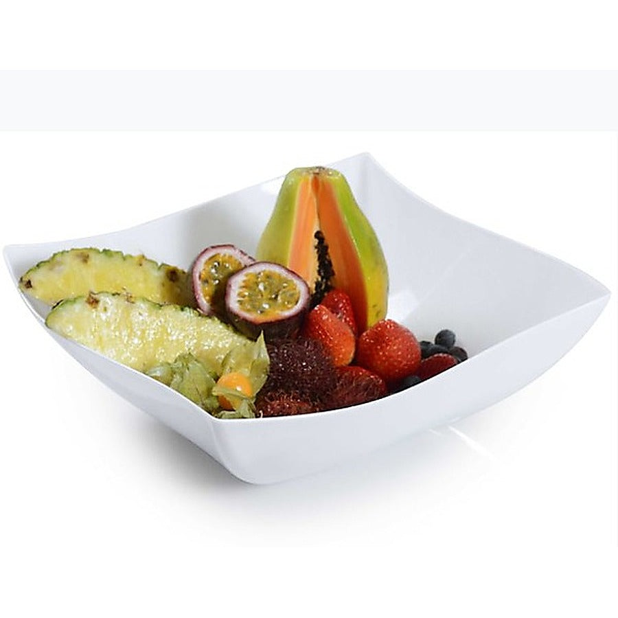 25-PACK OF Bowl Plastic Serving Wvetrnd Whte