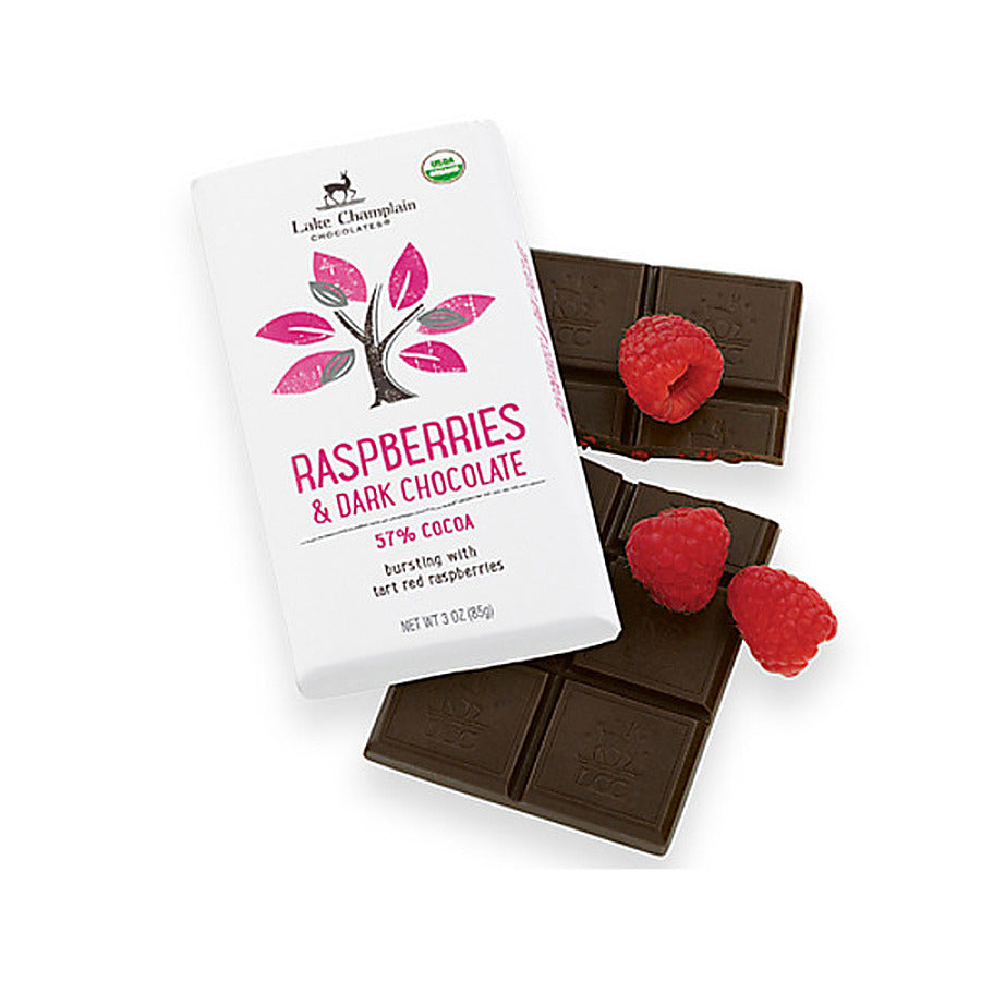 12-PACK OF BAR CHOC & RASPBRY 57% COCOA