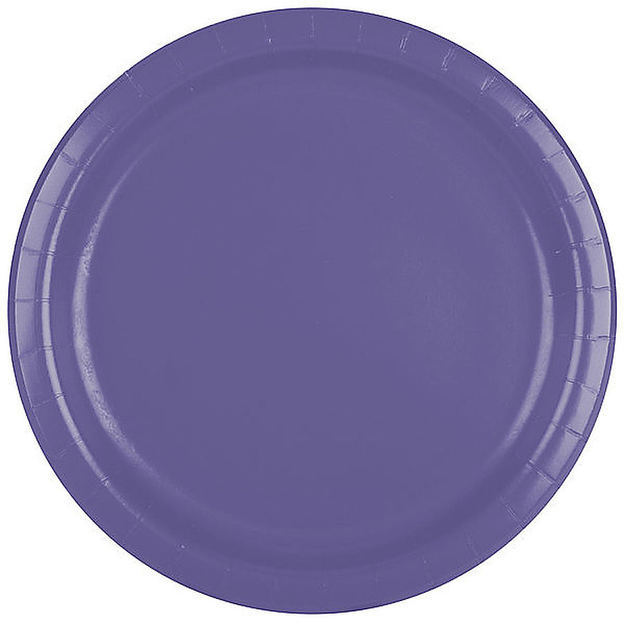 10-PACK OF Plate Papr Dinner Purple 8.75"