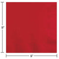 12-PACK OF Napkin Bev 2-ply Classic Red Square 5"