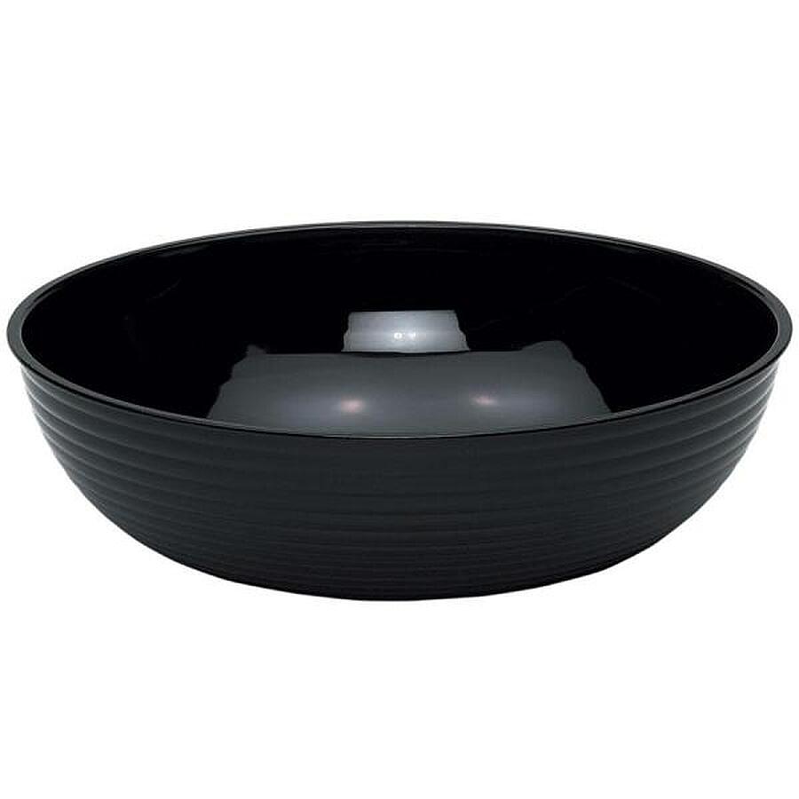 4-PACK OF BOWL SALAD PLAS RIBBD BLK RND