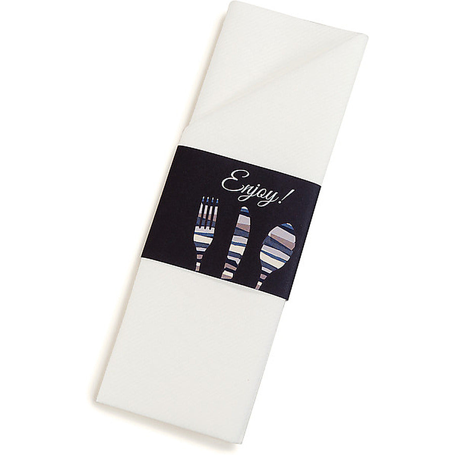 1-PACK OF NAPKIN PAPER SLEEVE BLK ENJOY