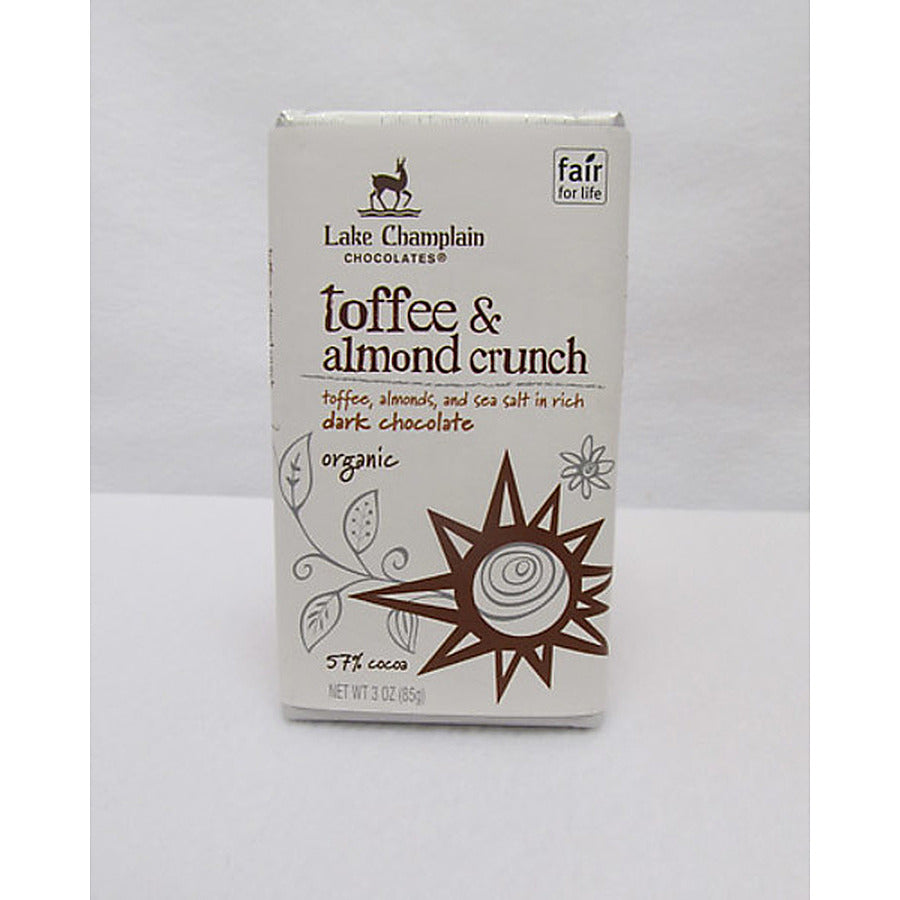 12-PACK OF CHOCOLATE BAR TOFFEE ALMD ORGN