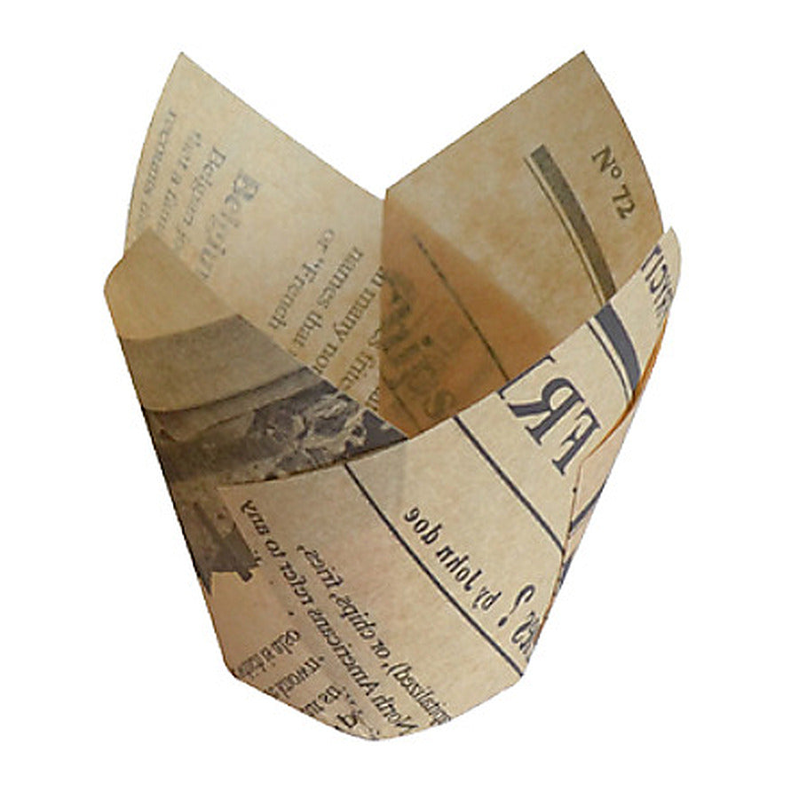 1200-PACK OF CUP BAKING TULIP NEWSPPR PRT