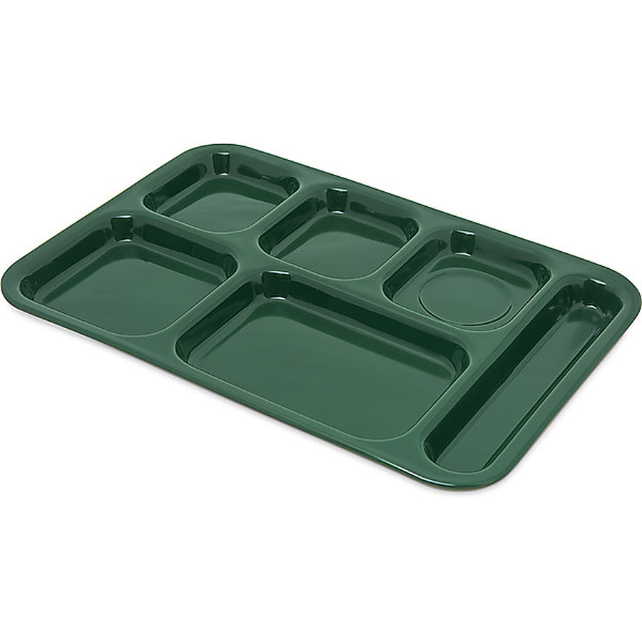 12-PACK OF TRAY MELAMINE 6 COMP FOREST GR