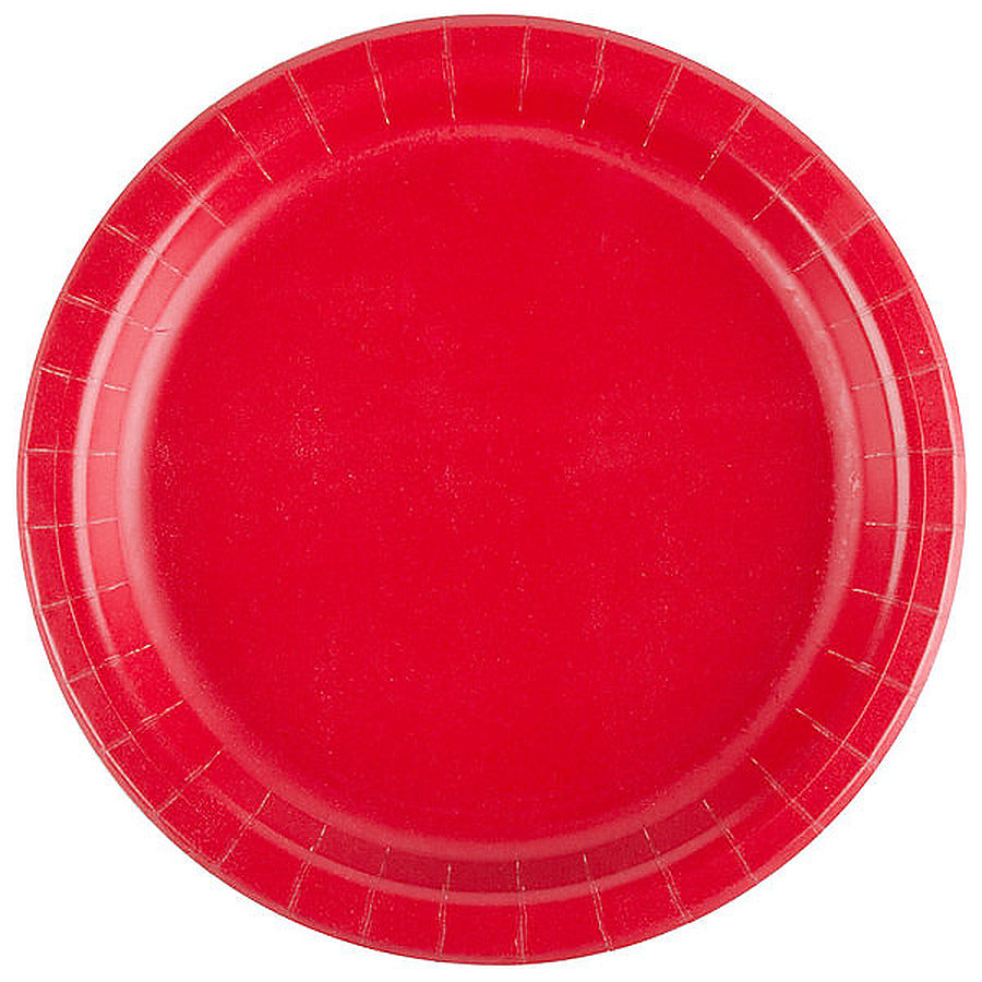 10-PACK OF Plate Papr Dessert Classic Red 7"