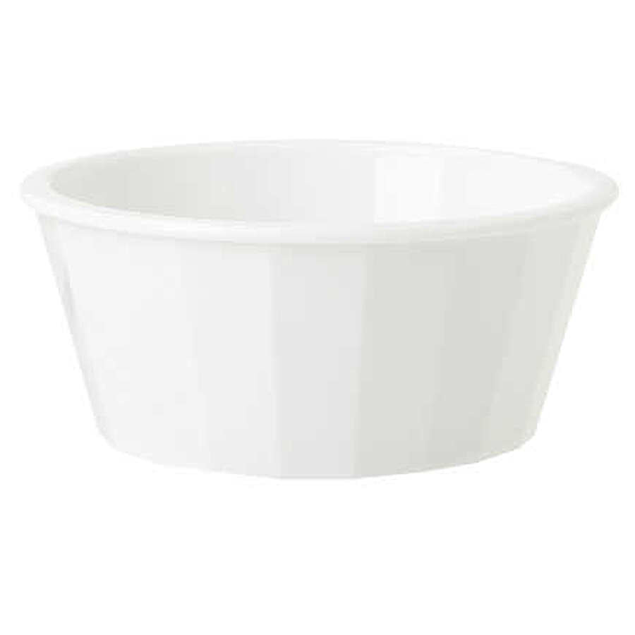 48-PACK OF Ramekin Plastic Fluted White
