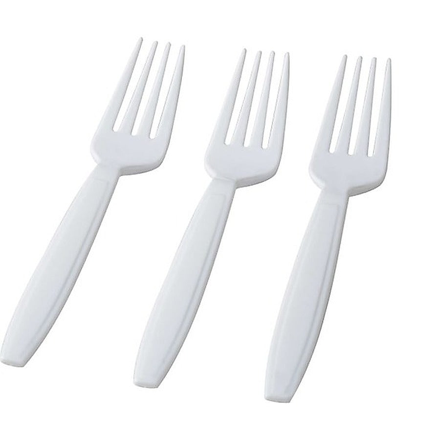 1000-PACK OF CUTLERY PLASTIC FRK BULK WHTE