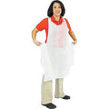 10-PACK OF APRON BIB DISP WHT POLY 28X46"