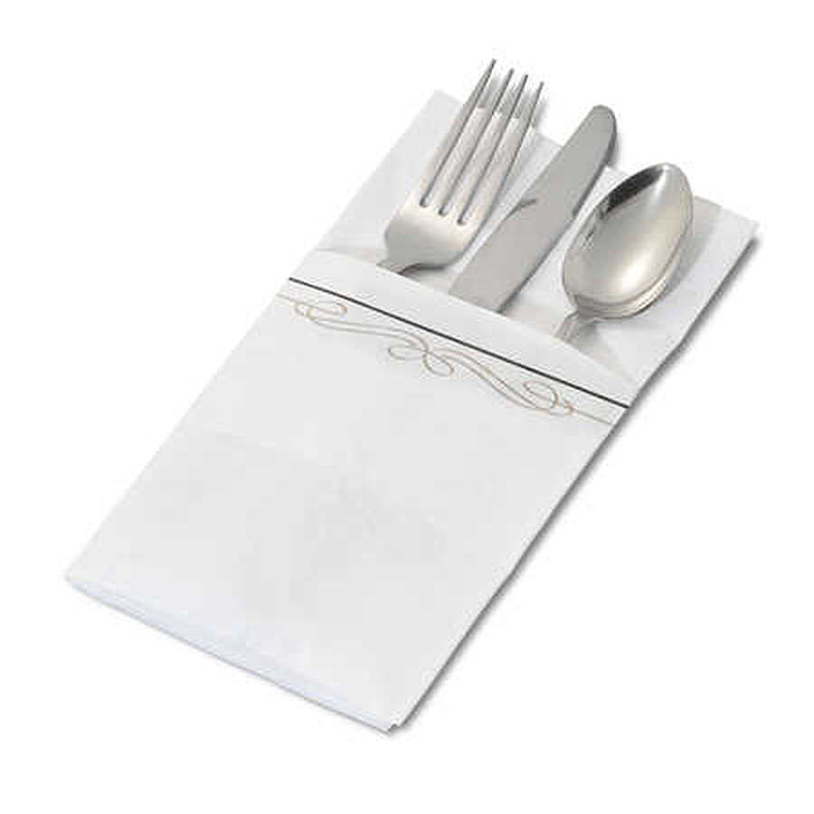 1200-PACK OF NAPKIN 2PLY FILIFREE BLK/GLD