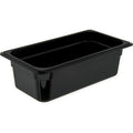 1-PACK OF Pan Food Plastic Hh 1/3 Pan Black