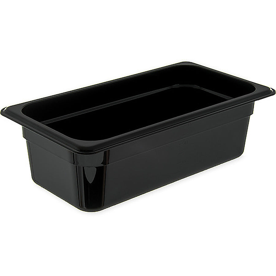 1-PACK OF Pan Food Plastic Hh 1/3 Pan Black