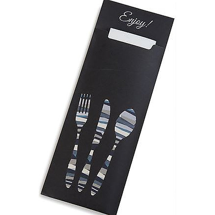 1-PACK OF CUTLERY KIT BLK CADY LG16X13