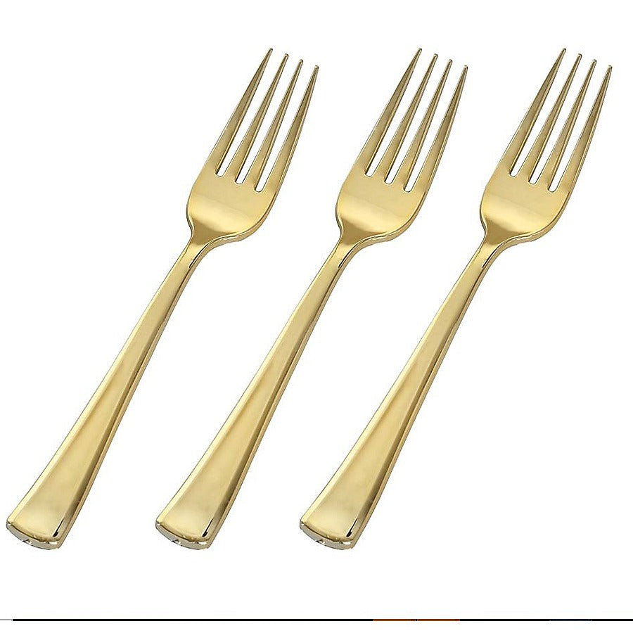 400-PACK OF FORK PLAS GOLD HW 7.25"