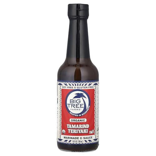 Big Tree Farms Organic Coco Aminos - Liquid Coconut Aminos, Soy-Free Sauce, Low Sodium, Soy Alternative, Gluten Free, Kosher, Marinade & Sauce, Non-GMO - Teriyaki, 10 Fl Oz (Pack of 1)