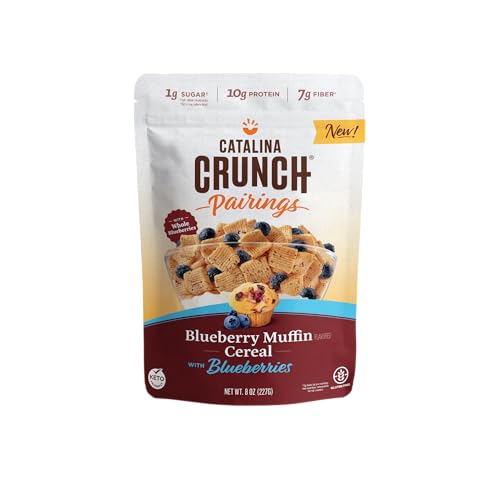 Catalina Crunch Pairings, Blueberry Muffin Cereal 1 Pack | Low Carb, Low Sugar, Gluten Free | Keto Snacks, Vegan, Plant Based Protein | Breakfast Protein Cereals | Keto Friendly Food
