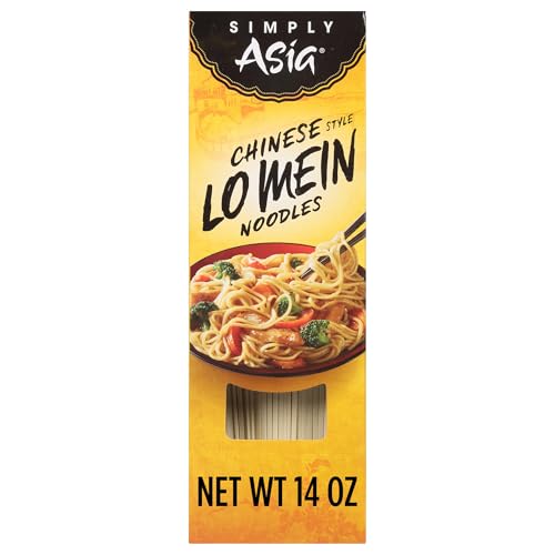 Simply Asia Lo Mein Noodles, Chinese Style, No MSG, For Cold Noodle Soups, Vegetable Lo Mei, Chicken Lo Mein & Stir-Fries, 14 oz