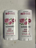 2 Pack - Rose + Vanilla Natural Deodorant Stick (2.65 oz.) Aluminum-Free