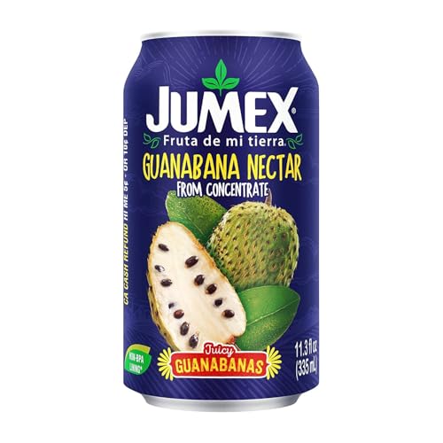Jumex Soursop Juice Nectar - Made with Guanabana Fruit Puree - Guanabana Juice Concentrate for Tropical Fruit Smoothie Mix, Cocktail Mixers & Kids Drinks & Beverages - 11.3oz, 1 Pack Canned Drink