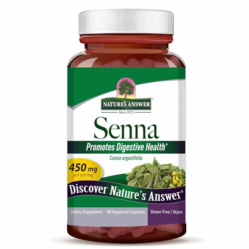 Nature's Answer Senna Leaf | Dietary Supplement | Promotes Digestive Health | Vegan, Gluten-Free & Kosher Certified | Vegetarian Capsules 90ct