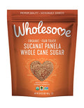Wholesome Sweeteners 32-Ounce Organic Sucanat Panela Whole Cane Sugar, Fair Trade, Non-GMO Project Verified, Gluten Free & Vegan for Baking, Sprinkling and More, 1 Pack