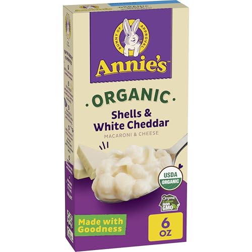 Annie's Organic Shells and White Cheddar, Made with Real Cheese, 6 oz