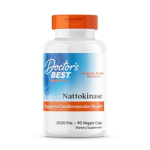 Doctor's Best Nattokinase 2000 FU Supplement for Men & Women - Supports Blood Flow, Heart Health, & Healthy Circulation, Nattokinase Enzyme Sourced from Japanese Natto, Capsule Form - 90 Veg Caps