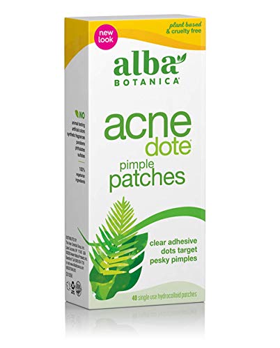 Alba Botanica Acnedote Pimple Patches for Face - Pimple, Spot Patches - Hydrocolloid Skincare Patches - 40 Count