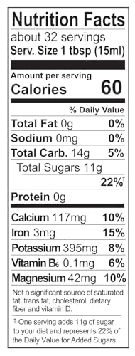 Wholesome Organic Blackstrap Molasses, 16 oz, 1-Pack